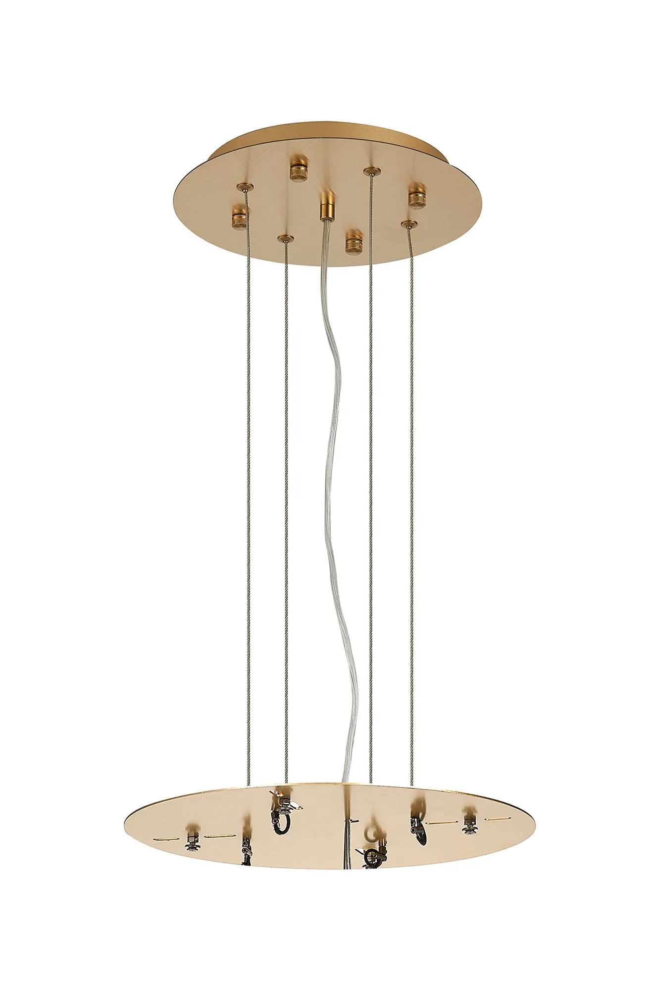 D0923BR  Lowan 31cm, 3m Brass/Painted Brass, Suspension Plate c/w Power Cable To Lower Flush Fittings, Max Load 20kg (ONLY TESTED FOR OUR PRODUCTS)